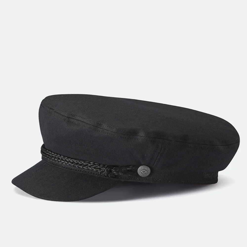 Super cute Brixton Black Fiddler Cap! Black XS